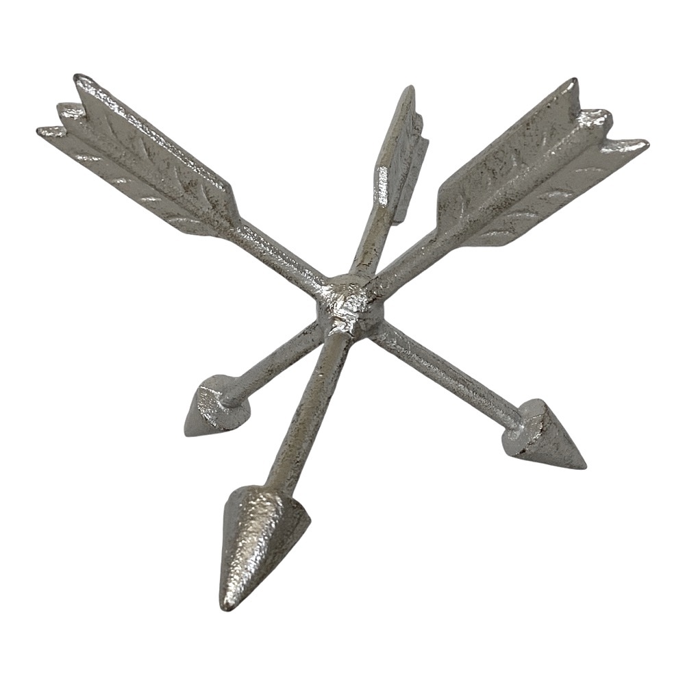 Silver Arrow Cast Iron Metal Jack Orb Tabletop And Shelf Décor EUC